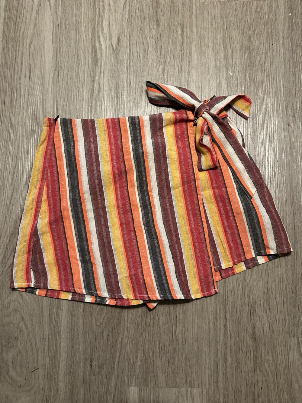 ⭐️SHEIN Multi-Stripe Summer Skort in Yellow, Orange, Red, Black NWOT